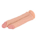 Kiotos Cox - Extreme Sandwich Dildo 28 x 6 cm - Lichte Huidskleur