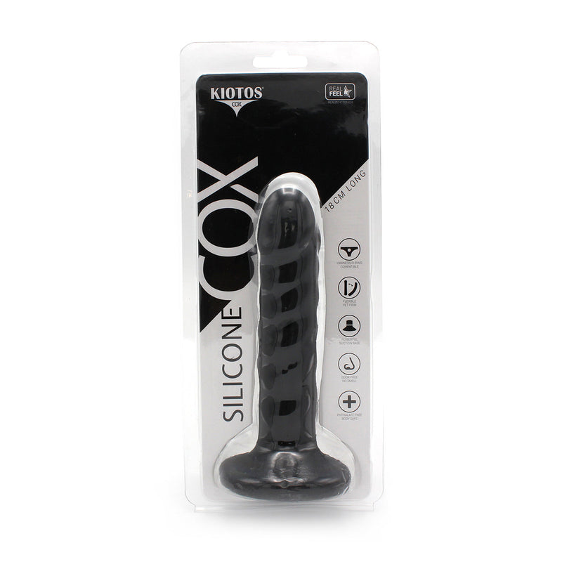 Kiotos Cox - Siliconen Dildo 18 x 3 cm - Zwart