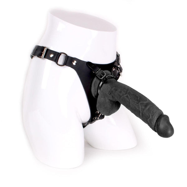 Kiotos Cox - Strap-On Harnas Met Dildo 24 x 4 cm - Zwart-Erotiekvoordeel.nl