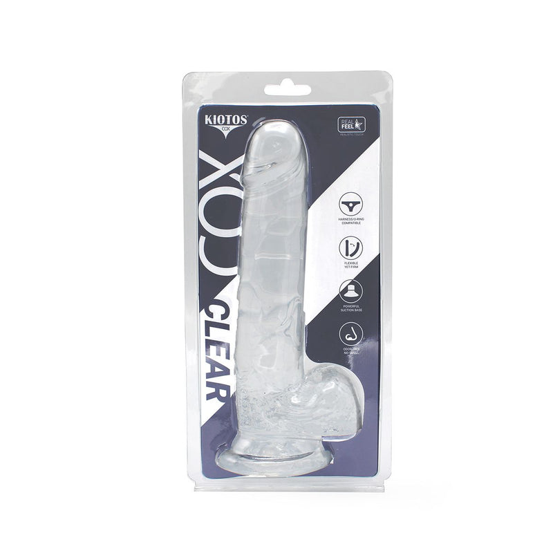 Kiotos Cox Clear - Dildo 01 - Transparante Dildo - Lengte 220 mm - Diameter 45 mm - TPE-Erotiekvoordeel.nl