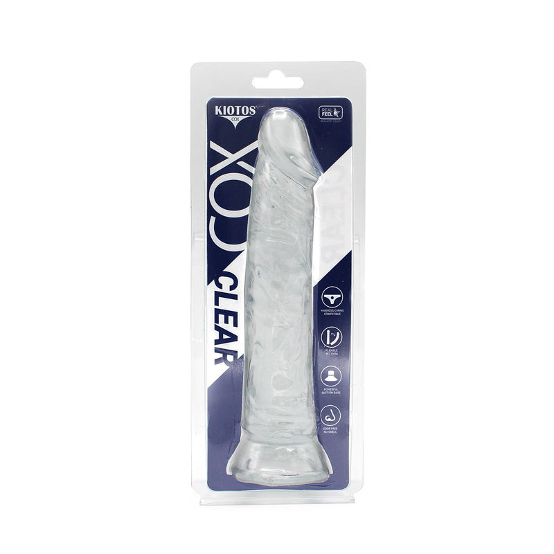 Kiotos Cox Clear - Transparante Dildo 04 - Lengte 215 mm - Diameter 40 mm - TPE-Erotiekvoordeel.nl