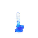 Kiotos Cox Color - Gekleurde Dildo 01 - 15,5 x 3 cm - Transparant/Blauw-Erotiekvoordeel.nl