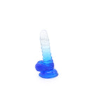 Kiotos Cox Color - Gekleurde Dildo 01 - 15,5 x 3 cm - Transparant/Blauw-Erotiekvoordeel.nl