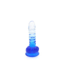 Kiotos Cox Color - Gekleurde Dildo 01 - 15,5 x 3 cm - Transparant/Blauw-Erotiekvoordeel.nl