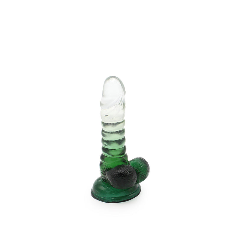 Kiotos Cox Color - Gekleurde Dildo 01 - 15,5 x 3 cm - Transparant/Groen-Erotiekvoordeel.nl