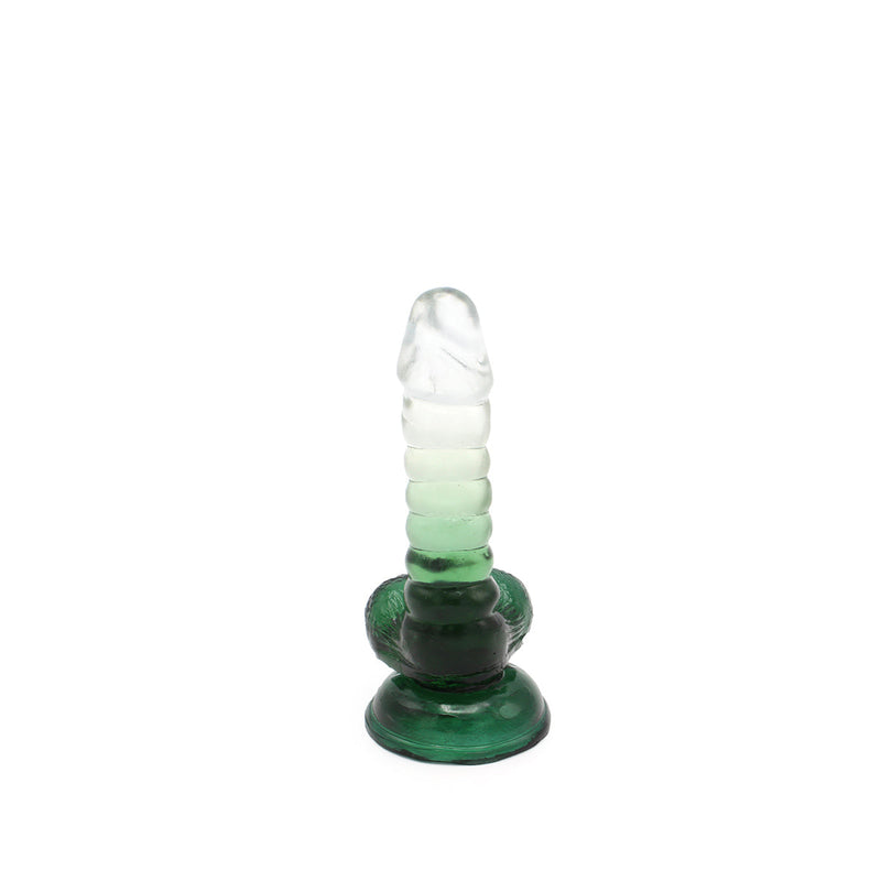 Kiotos Cox Color - Gekleurde Dildo 01 - 15,5 x 3 cm - Transparant/Groen-Erotiekvoordeel.nl