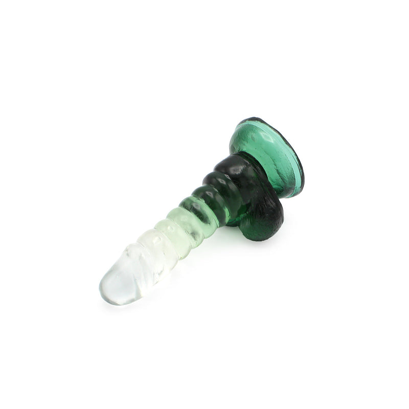 Kiotos Cox Color - Gekleurde Dildo 01 - 15,5 x 3 cm - Transparant/Groen-Erotiekvoordeel.nl