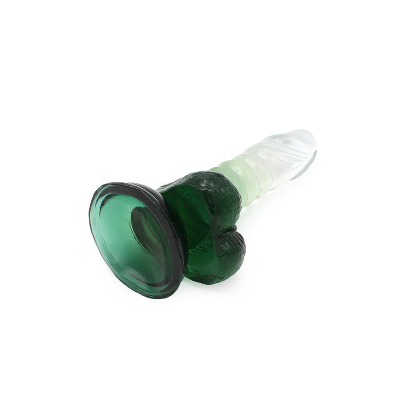 Kiotos Cox Color - Gekleurde Dildo 01 - 15,5 x 3 cm - Transparant/Groen-Erotiekvoordeel.nl