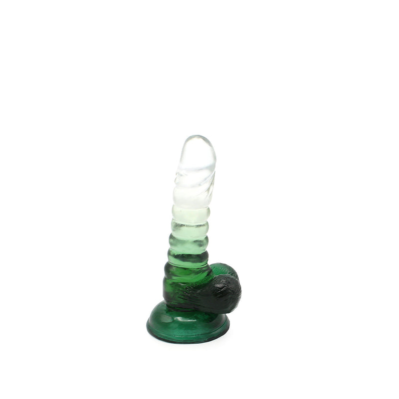 Kiotos Cox Color - Gekleurde Dildo 01 - 15,5 x 3 cm - Transparant/Groen-Erotiekvoordeel.nl