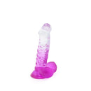 Kiotos Cox Color - Gekleurde Dildo 02 - 18,5 x 4 cm - Transparant/Paars-Erotiekvoordeel.nl