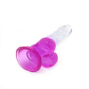 Kiotos Cox Color - Gekleurde Dildo 02 - 18,5 x 4 cm - Transparant/Paars-Erotiekvoordeel.nl