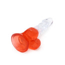 Kiotos Cox Color - Gekleurde Dildo 02 - 18,5 x 4 cm - Transparant/Rood-Erotiekvoordeel.nl