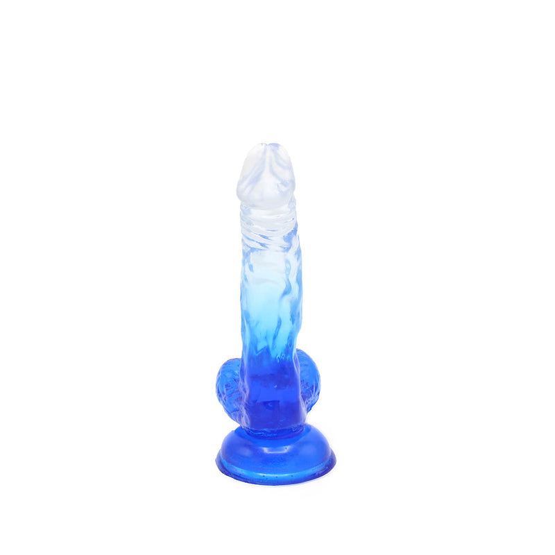 Kiotos Cox Color - Gekleurde Dildo 03 - 17,5 x 3,2 cm - Transparant/Blauw-Erotiekvoordeel.nl