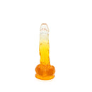 Kiotos Cox Color - Gekleurde Dildo 03 - 17,5 x 3,2 cm - Transparant/Geel-Erotiekvoordeel.nl