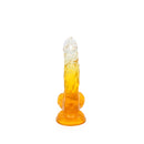 Kiotos Cox Color - Gekleurde Dildo 03 - 17,5 x 3,2 cm - Transparant/Geel-Erotiekvoordeel.nl