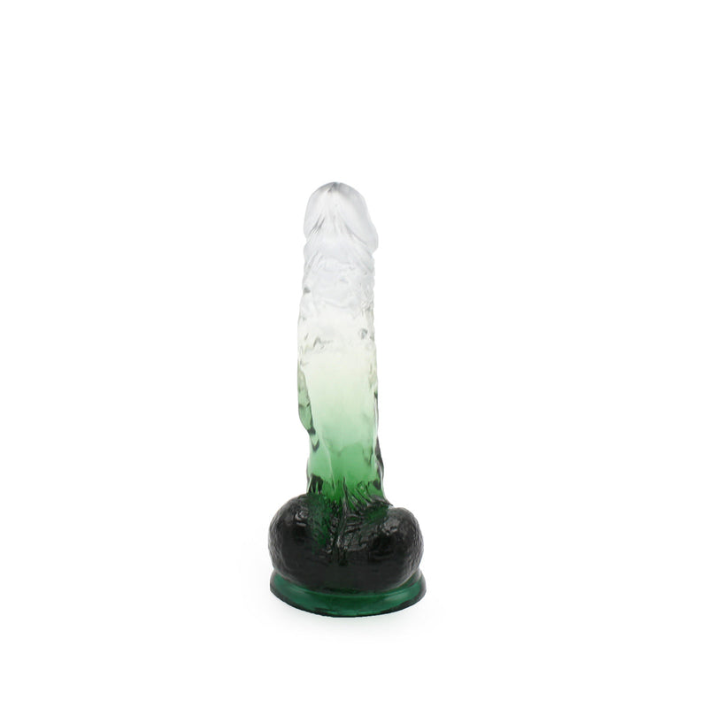 Kiotos Cox Color - Gekleurde Dildo 04 - 22,5 x 4 cm - Transparant/Geel-Erotiekvoordeel.nl