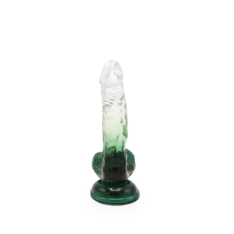 Kiotos Cox Color - Gekleurde Dildo 04 - 22,5 x 4 cm - Transparant/Geel-Erotiekvoordeel.nl