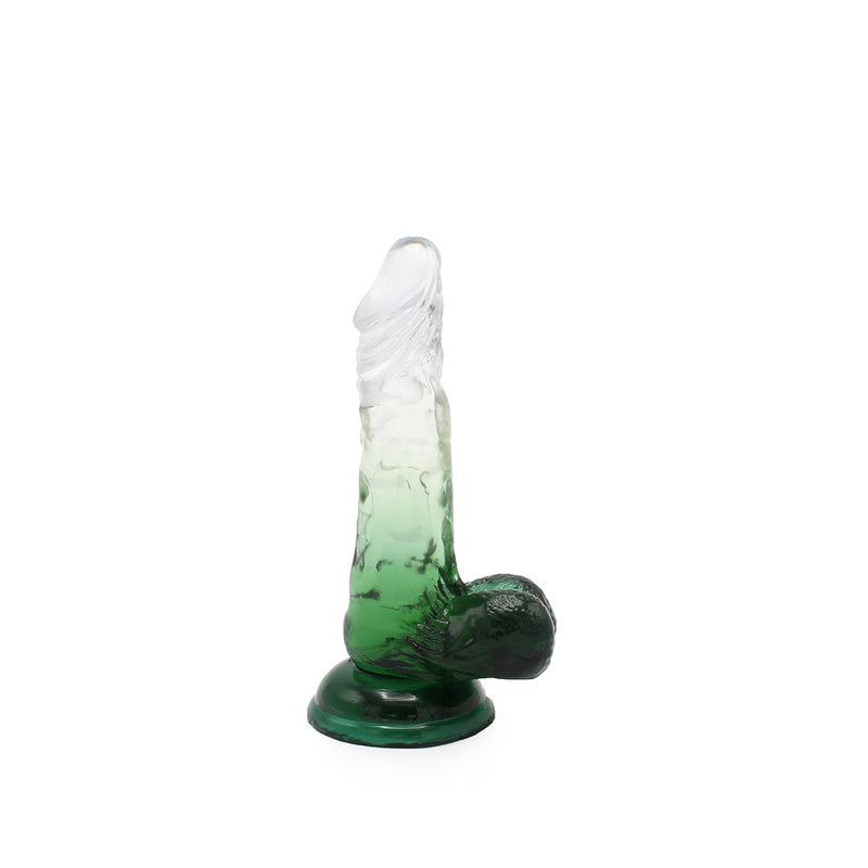 Kiotos Cox Color - Gekleurde Dildo 04 - 22,5 x 4 cm - Transparant/Geel-Erotiekvoordeel.nl