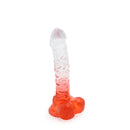 Kiotos Cox Color - Gekleurde Dildo 04 - 22,5 x 4 cm - Transparant/Rood-Erotiekvoordeel.nl
