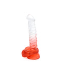 Kiotos Cox Color - Gekleurde Dildo 04 - 22,5 x 4 cm - Transparant/Rood-Erotiekvoordeel.nl