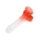 Kiotos Cox Color - Gekleurde Dildo 04 - 22,5 x 4 cm - Transparant/Rood-Erotiekvoordeel.nl