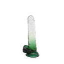 Kiotos Cox Color - Gekleurde Dildo 05 - 20 x 3,2 cm -Transparant/Groen-Erotiekvoordeel.nl