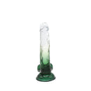 Kiotos Cox Color - Gekleurde Dildo 05 - 20 x 3,2 cm -Transparant/Groen-Erotiekvoordeel.nl