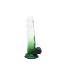 Kiotos Cox Color - Gekleurde Dildo 05 - 20 x 3,2 cm -Transparant/Groen-Erotiekvoordeel.nl