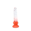 Kiotos Cox Color - Gekleurde Dildo 05 - 20 x 3,2 cm - Transparant/Rood-Erotiekvoordeel.nl