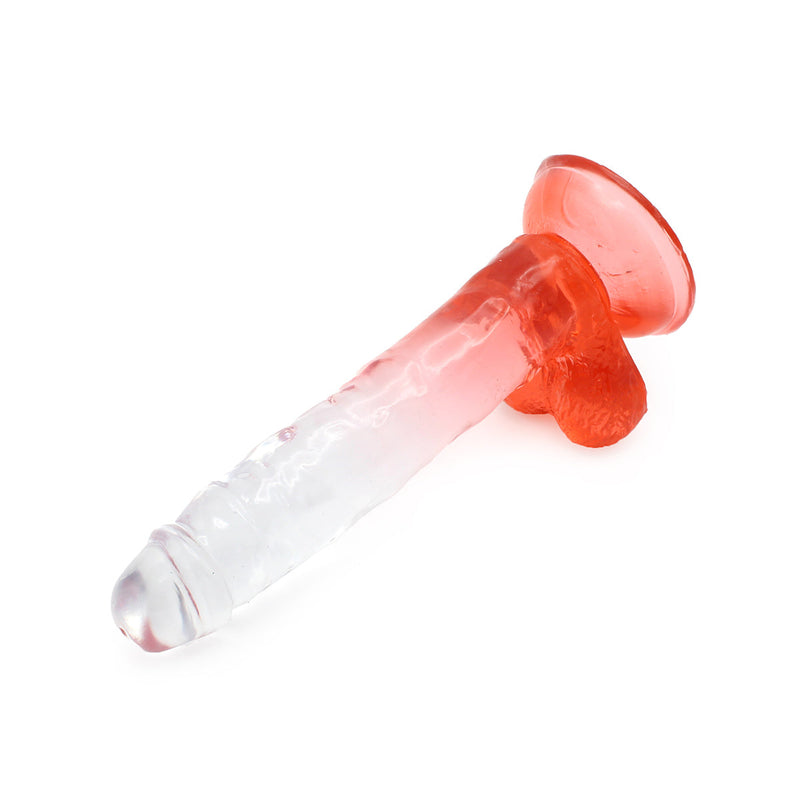 Kiotos Cox Color - Gekleurde Dildo 05 - 20 x 3,2 cm - Transparant/Rood-Erotiekvoordeel.nl