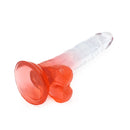 Kiotos Cox Color - Gekleurde Dildo 05 - 20 x 3,2 cm - Transparant/Rood-Erotiekvoordeel.nl