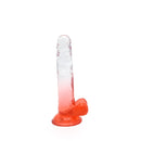 Kiotos Cox Color - Gekleurde Dildo 05 - 20 x 3,2 cm - Transparant/Rood-Erotiekvoordeel.nl
