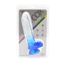 Kiotos Cox Color - Gekleurde Dildo 06 - 22,5 x 4,2 cm -Transparant/Blauw-Erotiekvoordeel.nl