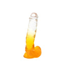 Kiotos Cox Color - Gekleurde Dildo 06 - 22,5 x 4,2 cm - Transparant/Geel-Erotiekvoordeel.nl