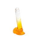 Kiotos Cox Color - Gekleurde Dildo 06 - 22,5 x 4,2 cm - Transparant/Geel-Erotiekvoordeel.nl