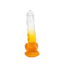 Kiotos Cox Color - Gekleurde Dildo 06 - 22,5 x 4,2 cm - Transparant/Geel-Erotiekvoordeel.nl
