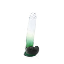 Kiotos Cox Color - Gekleurde Dildo 06 - 22,5 x 4,2 cm - Transparant/Groen-Erotiekvoordeel.nl