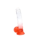 Kiotos Cox Color - Gekleurde Dildo 06 - 22,5 x 4,2 cm - Transparant/Rood-Erotiekvoordeel.nl