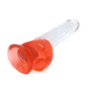 Kiotos Cox Color - Gekleurde Dildo 06 - 22,5 x 4,2 cm - Transparant/Rood-Erotiekvoordeel.nl