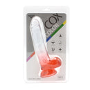 Kiotos Cox Color - Gekleurde Dildo 06 - 22,5 x 4,2 cm - Transparant/Rood-Erotiekvoordeel.nl