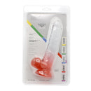 Kiotos Cox Color - Gekleurde Dildo 06 - 22,5 x 4,2 cm - Transparant/Rood-Erotiekvoordeel.nl