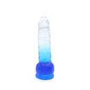 Kiotos Cox Color - Gekleurde Dildo 08 - 18,5 x 4 cm - Transparant/Blauw-Erotiekvoordeel.nl