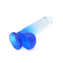 Kiotos Cox Color - Gekleurde Dildo 08 - 18,5 x 4 cm - Transparant/Blauw-Erotiekvoordeel.nl