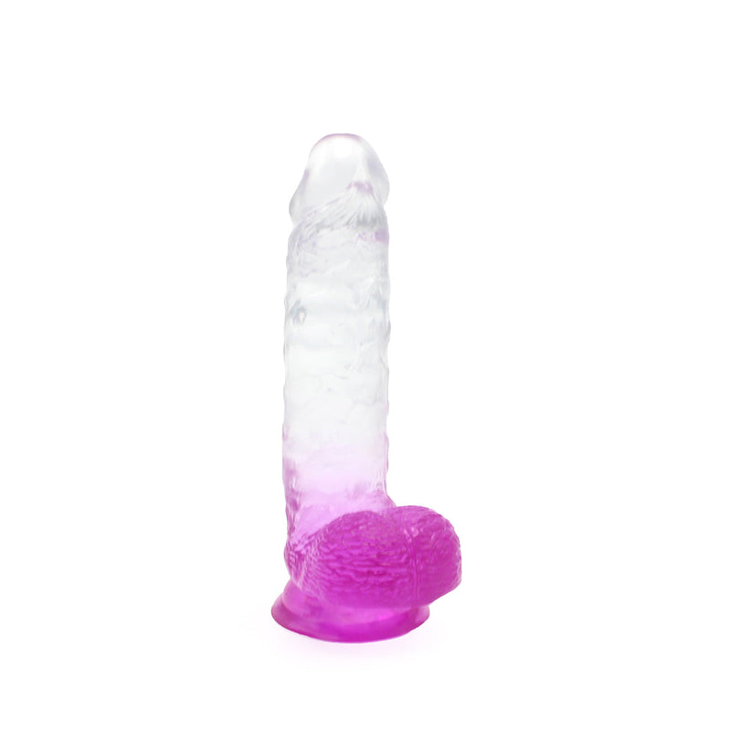 Kiotos Cox Color - Gekleurde Dildo 08 - 18,5 x 4 cm - Transparant/Paars-Erotiekvoordeel.nl
