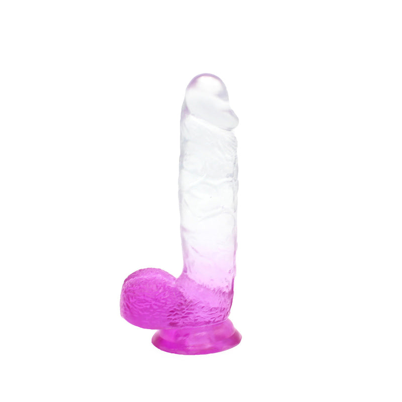 Kiotos Cox Color - Gekleurde Dildo 08 - 18,5 x 4 cm - Transparant/Paars-Erotiekvoordeel.nl