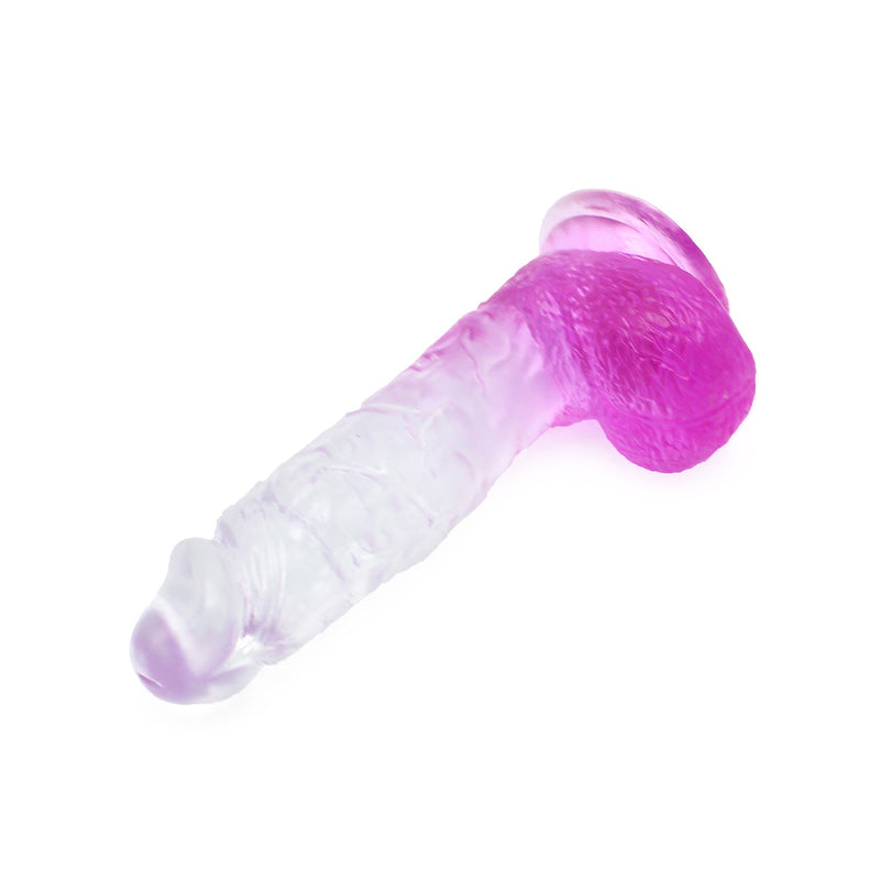 Kiotos Cox Color - Gekleurde Dildo 08 - 18,5 x 4 cm - Transparant/Paars-Erotiekvoordeel.nl