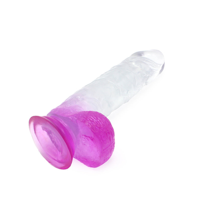 Kiotos Cox Color - Gekleurde Dildo 08 - 18,5 x 4 cm - Transparant/Paars-Erotiekvoordeel.nl