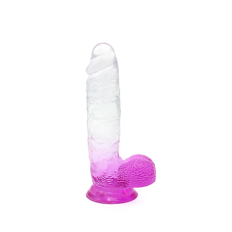 Kiotos Cox Color - Gekleurde Dildo 08 - 18,5 x 4 cm - Transparant/Paars-Erotiekvoordeel.nl