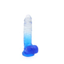 Kiotos Cox Color - Gekleurde Dildo 09 - 21,5 x 4,3 cm - Transparant/Blauw-Erotiekvoordeel.nl