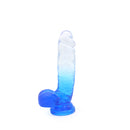 Kiotos Cox Color - Gekleurde Dildo 09 - 21,5 x 4,3 cm - Transparant/Blauw-Erotiekvoordeel.nl